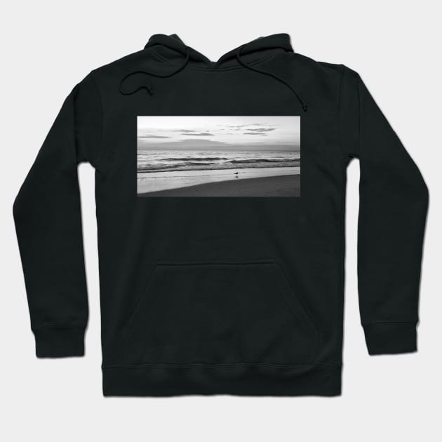 Early Morning Stroll On the Beach Hoodie by KT